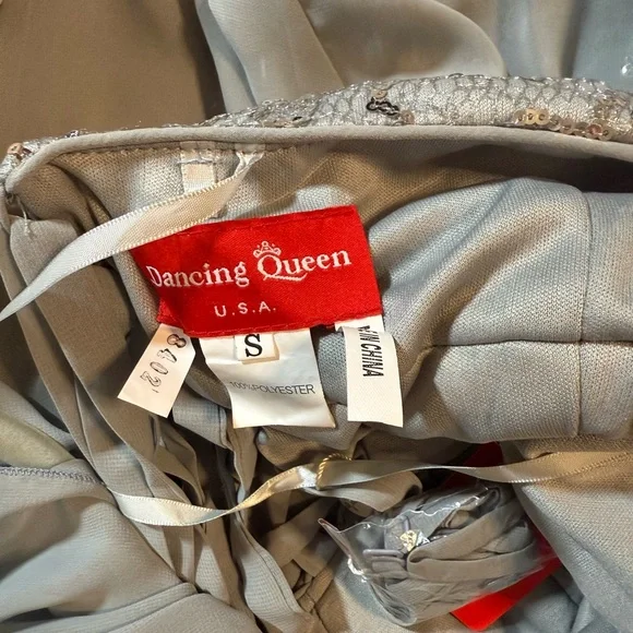 Dancing Queen sequins Gowns for wedding, prom, formal event etc NWT blue or gray - Picture 4 of 12